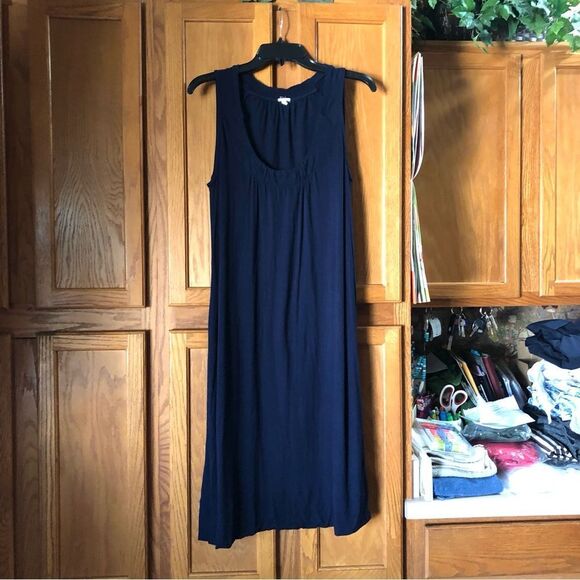 J Crew Scoop Neck Minimalist Sleeveless Mini Dress Navy Blue - S - Picture 2 of 13